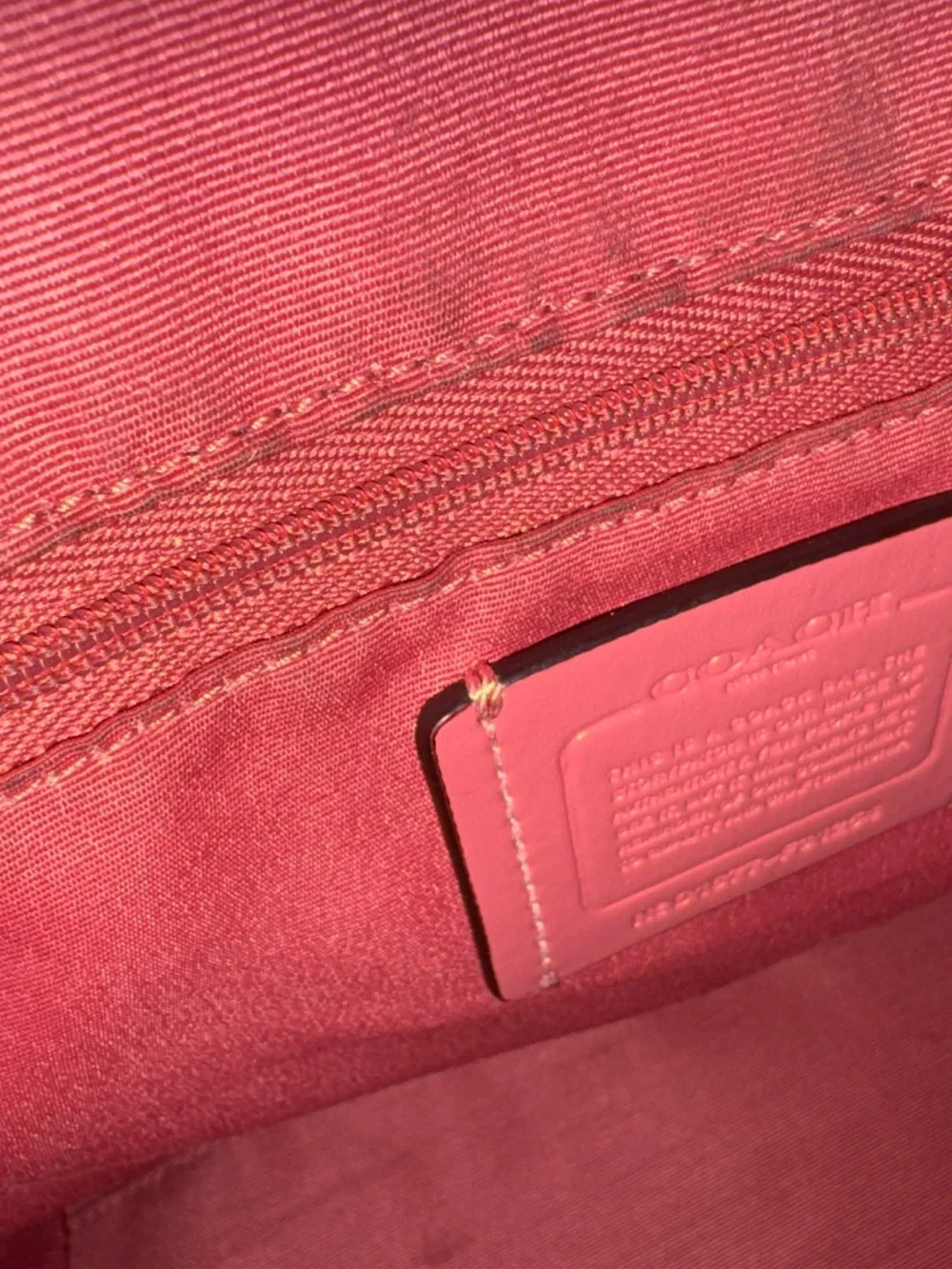 Coach pink tote